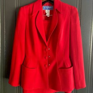 Mugler Red Suit